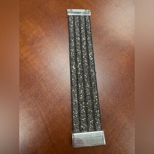 Sparkling Black and Silver Bracelet